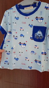 [9-17kg] Bộ thun lạnh tay ngắn Minky Mom in ô tô cho bé