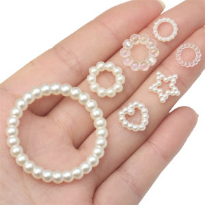 Acrylic Pearl Round Connector Beads For Necklace Bracelet Making DIY Jewelry Accessories Handicrafts