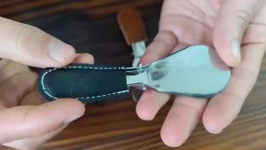 Velishy | Portable Stainless Steel Foldable Shoehorn Easy Shoe Wearing Without Bending Over Perfect For Home Travel Daily Use