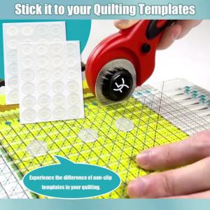 2 Pack 48Pcs Non-Slip Ruler Grips Adhesive Anti-Slip Pads For Quilting Templates Sewing Rulers Cutting Mats