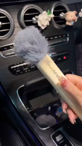 Multifunções Car Detailing Brush Interior Detail Brush Air Vent Dusting Tool Double Head Scratch Free 2 em 1