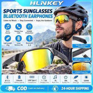 HLINKEY Multifunctional Smart Glasses Music Player Call Answer UV400 Anti Glare Impact Resistant Frame Portable Case Included Outdoor Gear