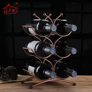 ตู้ใส่ไวน์สไตล์ยุโรป ชั้นวางไวน์แดง สร้างสรรค์และเรียบง่าย ตกแต่งบ้าน เครื่องประดับสำหรับบ้าน ตะขอเหล็ก ไม่มีฝุ่น