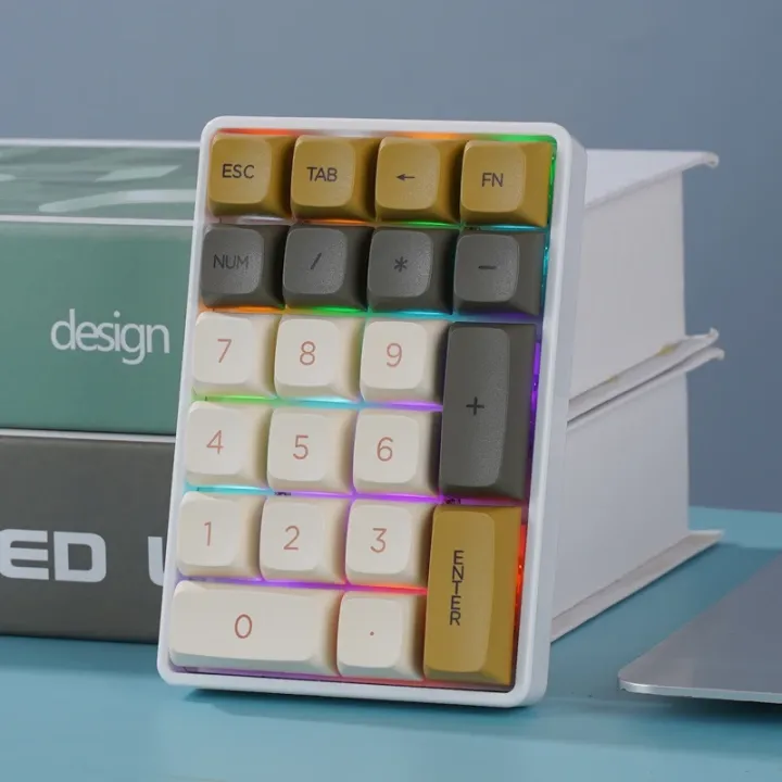 ATTACK SHARK | ATTACK SHARK K21 Mechanical Keyboard, BT/2.4Ghz/USB-C Connection, Colourful Lighting, Full Key Hot-Swap for PC Laptops