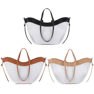 【New Arrival】 Women Patchwork Tote Bag Simple Shopping Bag Large Capacity Fashion Tote Handbag with Small Purse for Outdoor Travel