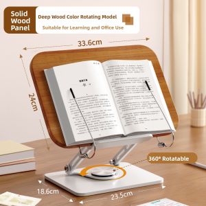 MINGZHUO | Rotatable Multi-functional Adjustable Wooden Reading Stand