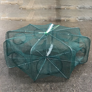 6/8/10 Holes Mesh Portable Fishing Net Cage Folding Crayfish Catcher Casting Fish Crab Crayfish Shrimp Smelt Eels Traps fishing