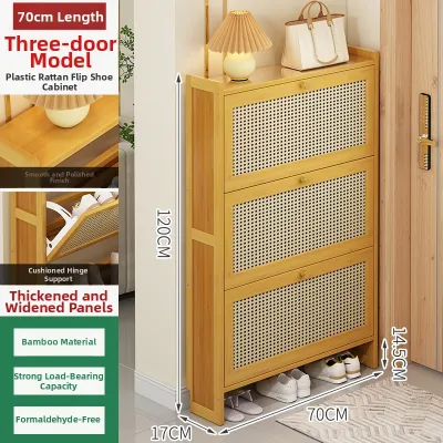 TUOJUE | Slim Tilt Door Dustproof Shoe Cabinet Organizer