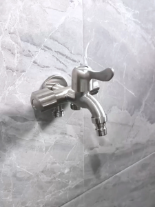 304 Stainless Steel Three Tap Multifunctional Stainless Steel Faucet Three Way Tap