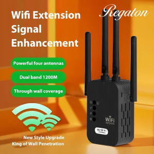 1200Mbps WiFi Repeater Wireless Extender WiFi Booster 5G 2.4G Dual-band Network Amplifier Long Range Signal WiFi Router Home