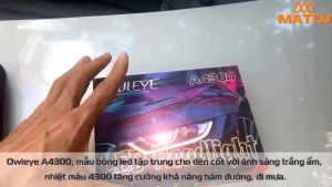 Đèn Led Ô Tô Owleye A4300 Chân H4 Nhiệt Màu Vàng Nắng 4300K Siêu Bám Đường 55W