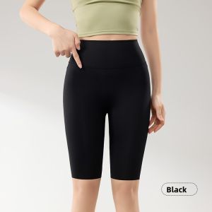 miiow | High Waist Ice Silk Shark Skin Shorts Women Summer Thin Yoga Tightening Abdomen Short Pants Breathable Comfortable Casual Shorts