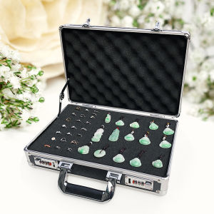 Jewelry Box Earrings with Lock Jade Display Box Storage Box Password Jewelry Storage Box Crafts Collection Box Satchel