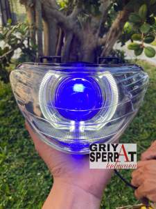 REFLEKTOR LAMPU DEPAN SATRIA HIU MALAYSIA 2TAK BILED LED
