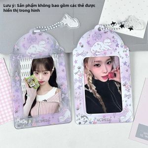 2 Chiếc Hộp Đựng Thẻ Ảnh Thần Tượng Kpop Hình Mèo Tím Bằng PVC Có Thể Trưng Bày Làm Móc Treo Dành Cho Thẻ Sưu Tầm