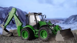 SmartBuy HUINA 1579 1:14 9-Channel Dual-Directional Excavator Remote Control Backhoe Bulldozer