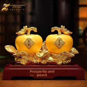 sanstyle | Prosperity Wealth-Attracting Statue Apple Persimmon