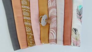 ＜105＞  Bông Tre Hai Lớp muslin Yếm Em Bé Khăn Thấm Nước Bọt Khăn Vuông Nhỏ Khăn Lau Tay Em Bé Khăn Rửa Mặt 28cm