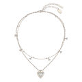 Double Layer Abalone Heart Shape Necklace Women's Fashion Jewelry SUN HUNTER Original Design Luxury Spring Summer Sweater Chain. 