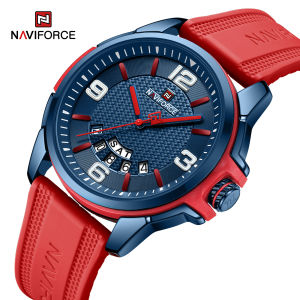 NAVIFORCE 9215T TPU Strap Casual Sports Quartz Wrist Watch Waterproof Mens Wristwatch Creative Date and Week Display Male Clock