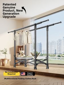 DIEYUAN | Multifunctional Foldable Portable Extendable Clothes Drying Rack