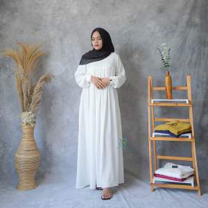 Gamis Wanita Muslim Simple Elegant Daily Crinkle Airflow Premium Multi-color Int:S/Int:M/Int:L/Int:XL oleh Gamis Original