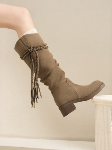 Josiny | Thick Soled Desert Wind Mid-Calf Boots