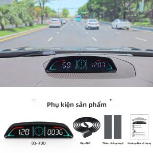 RYSJM | Màn Hình Hiển Thị HUD Đa Chức Năng B3 Cho Ô Tô Với Đồng Hồ Tốc Độ Kỹ Thuật Số Thông Minh OBD Hiển Thị Vòng Tua Máy Nhiệt Độ Nước Mã Lỗi Và Cảnh Báo Quá Tốc Độ Điện Áp.