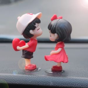 2pcs Couples For Car Ornament Model Cute Kiss Balloon Auto Interior Decoration Dashboard Accessories Gifts