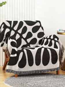 Vải Chống Bụi Ghế Sofa Họa Tiết Lá Đa Năng Phong Cách Dân Tộc Vải Trải Bàn Vải Che Phủ Vải Lót Du Lịch Vải Chống Bụi