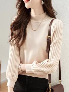 New Fashionable French Elegance Long Sleeve Warm Turtleneck Sweater