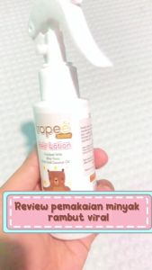 TROPEE BEBE HAIR LOTION SPRAY (100 ML) WINTER SKY / ALOE VERA / Vitamin rambut anak melebatkan melembutkan / berkilau sepanjang hari / harum / rambut anti kusut