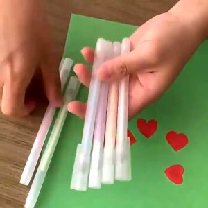 Solid Glue Stick Pen Shape Candy Color Quick-drying Crafting Scrapbooking School Office Supplies
