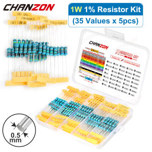 175pcs/Pack 35 Values 1W 4.7K 10K Ohm 1 W Watt Resistance Assortment Set Metal Film Resistors Kit 10 100 470 1% High Precision