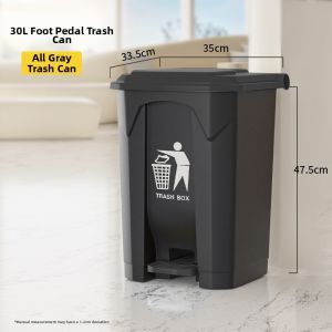 Heavy-duty Odor Control Commercial Trash Can Large Capacity