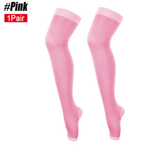 1Pair Beauty Leg Stretch Socks Women Breathable Compression Socks Ultra-Thin Burn Fat Leg Socks for Running Traveling Flying