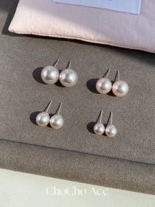 Chocho Pink Pearl Earrings Feminine Elegant French Style Womens Jewelry Fashionable  out Alloy Geometric Ear Decorations