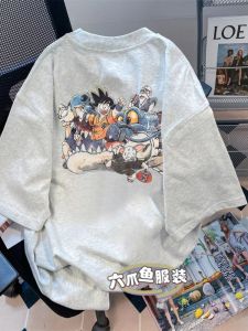 Japanese-Style Retro Fancy Trendy Anime Dragon Ball Short Sleeve T-shirt Baby Boy and Girl Summer Loose Pure Cotton Half Sleeve T-shirt