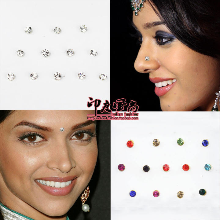 Sticker Stick Nose Pin Silver Bindi Stickers: Self Adhesive