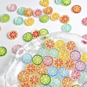 20 Món Trang Trí Móng Tay Nhựa 3D Nhiều Màu Hình Lát Trái Cây Dạng Bánh Quế Trong Suốt Hình Quả Chanh Trang Trí Móng Tay Tự Làm Hình Bánh Quế Mô Phỏng Sáng Tạo