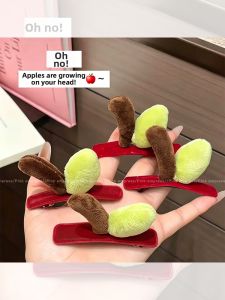 PINK EMPRESS | Apple Stem Side Bangs Clip for Side and Front Hair Styling