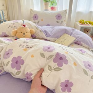 Double Layer Cotton Student Dorm Bedding Set