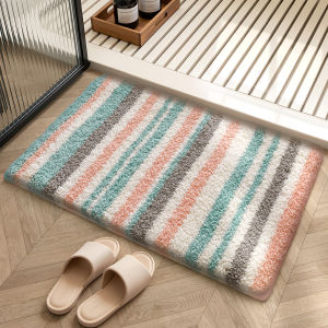 Simple Striped Water-Absorbent Non-slip Bath Mat