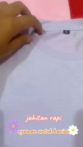 Baju Kaos Lucu Kucing 3D Korea wanita Jumbo Oversize Lengan Pendek