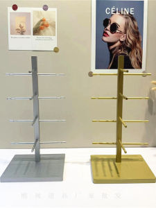 Luxury Sunglasses Display Stand Metal Storage Holder for Optician Shop Baking Paint Props Eyewear Shelf Commercial Office Furniture