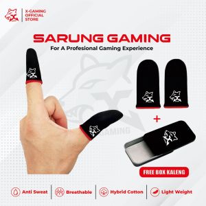 X Gaming - Dapet Box Kaleng Spesial Sarung Game Jempol Gaming Game ff Anti Keringat Basah Finger Sleeve Premium