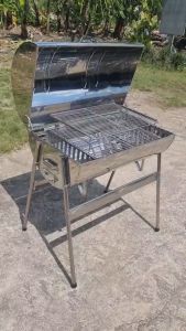 เตาอบสแตนเลสไร้ควัน ตะแกรงย่าง 2 ชั้น สแตนเลส304 food grade ทั้งตัว สวยหรู ดูดี มีความทนทาน อบอาหารได้มากขึ้น