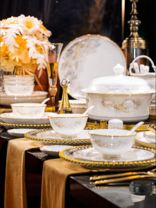 mornenjoy | Chinese Style Bone China Dinnerware Set