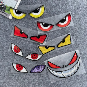 Siêu phản quang mắt quỷ Sticker Decal Mũ bảo hiểm xe máy Nhãn dán trang trí JDM occlusion Scratch trang trí miếng dán chống thấm