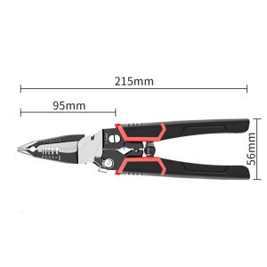 JUSTINLAU | 1Pcs 8.5 in Multifunctional Electrician Pliers Wire Cutter Cable Stripper Crimping Tool Alicate Universal Nose Pliers Hand Tools